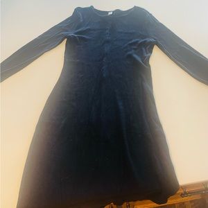 Black Ribbed Midi Dress